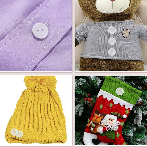 50Pcs Buttons 2 Hole, Resin Clear Buttons for Sewing and DIY Craft(1 Inch)...