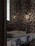 16.1"X118" Leopard Peel and Stick wallpaper Leopard Print Contact Paper Dark Brown and Khaki Wallpaper Self Adhesive wallpaper Thickened Removable...