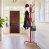 Simple Houseware Standing Coat and Hat Hanger Organizer Rack, 12 Hooks, Red...