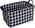 KUNRO Rectangle Toy Bin Waterproof storage organizer for Nursery Hamper Home decor Closet Kids Bedroom Laundry Baby Gift Shelf Baskets(Black grid)...