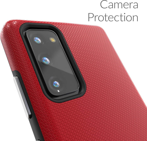 Crave Dual Guard for Samsung Galaxy S20 FE Case, Shockproof Protection Dual Layer Case for Samsung Galaxy S20 FE, S20 FE 5G- Red...