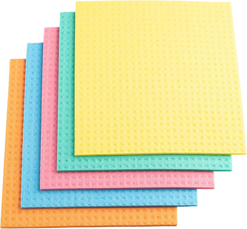 Irida Naturals Swedish DishCloths - Super Absorbent Biodegradable Sponge Wipes for Kitchen, Durable & Lint-Free, Reusable and Washable Cleaning Wi...