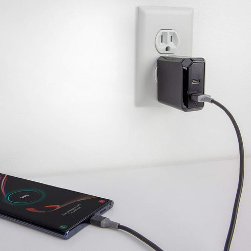 Scosche CA4BY-SP Strikeline USB-A to USB-C Charge & Sync Cable 4-ft. Space Gray/Gray...