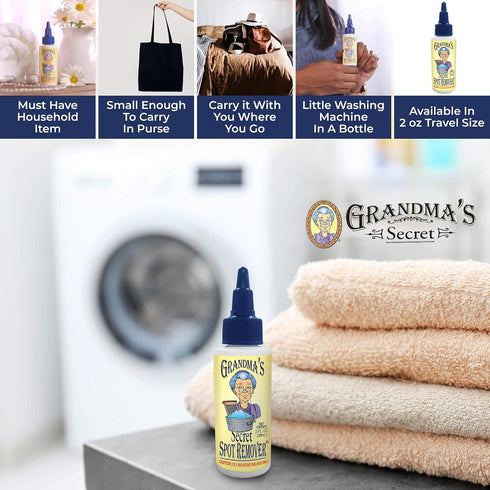 Grandma's Secret Spot Remover - Chlorine, Bleach, and Toxin-Free Stain Remover - Stain Remover for Clothes - Fabric Stain Remover Removes Oil, Pai...