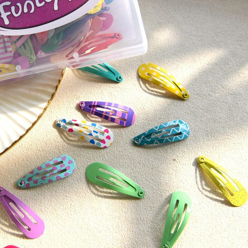 Toddler Hair Clips, Funtopia 80 Pcs (1.2 Inch, 3cm) Cute Mini Snap Hair Clips for Baby Girls Kids, Colorful Small Snap Barrettes Metal Barrette fo...