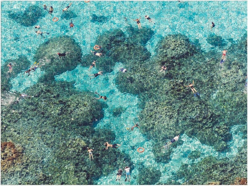 Galison Gray Malin 2-Sided Jigsaw Puzzle, The Beach, 500 Pieces - 24” x 18”, Double-Sided Puzzle with Vibrant Artwork, Perfect for Family Fun, Mul...