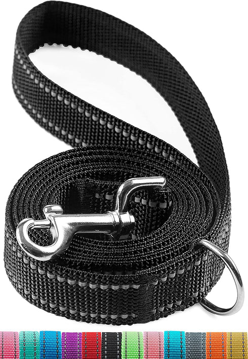 Reflective Dog Leash for Large&Medium and Small Dogs, Strong and Durable Nylon Leashes for Walking and Training, Heavy Duty 6 Foot Leash with D Ri...
