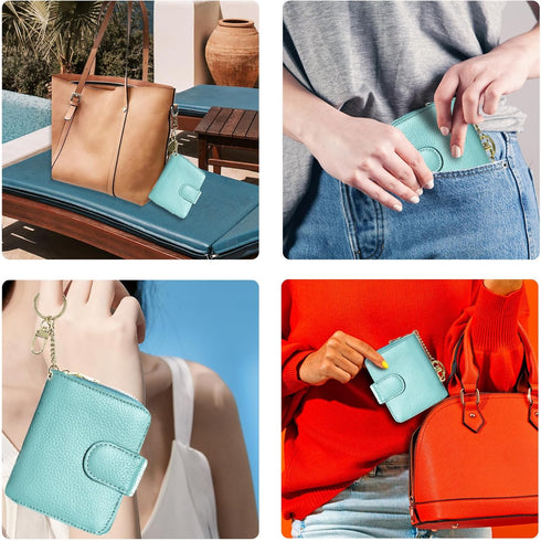 Beurlike Women's RFID Credit Card Holder Organizer Case Leather Security Wallet...