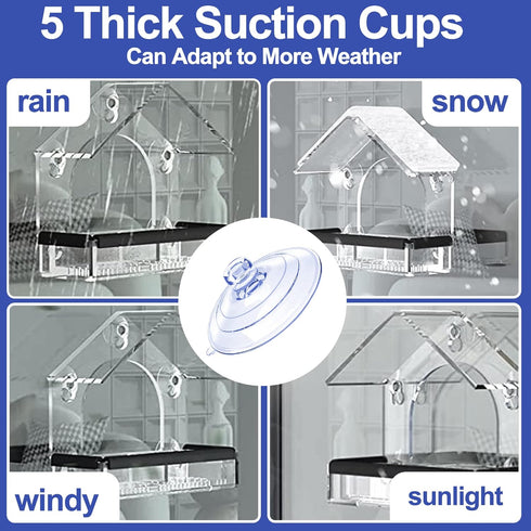 Bird Feeder Suction Cup, Bird Feeder Window Suction Cup, Bird Feeder Suction Cups Replacement (5 Pcs)...