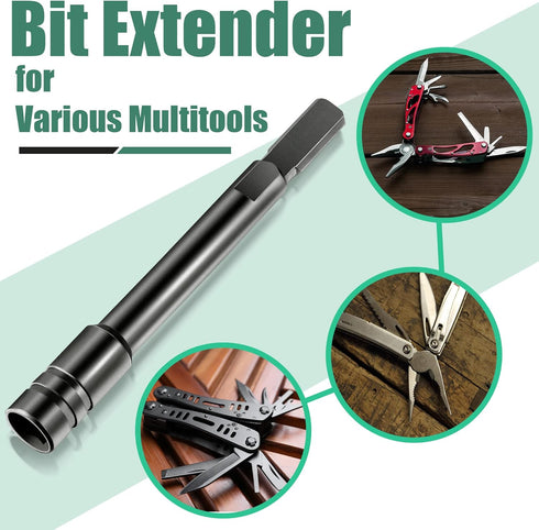 Dreyoo Multitool Bit Driver Extender, Multi Tool 1/4 Bit, Bit Kit Extender Compatible with Leatherman/Surge/Wave Plus and Signal Bits Set, Multito...