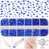 Jewelry Adhesive Glue with Flatback Crystal Rhinestones kit, 6 Sizes 2500Pcs Sapphire No Hotfix Rhinestones for Nail Art Craft Makeup with Bow Twe...