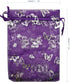 Ankirol 100pcs Sheer Organza Favor Bags Purple Butterfly Print For Wedding Gift Bags Samples Display Drawstring Pouches (5x7)...