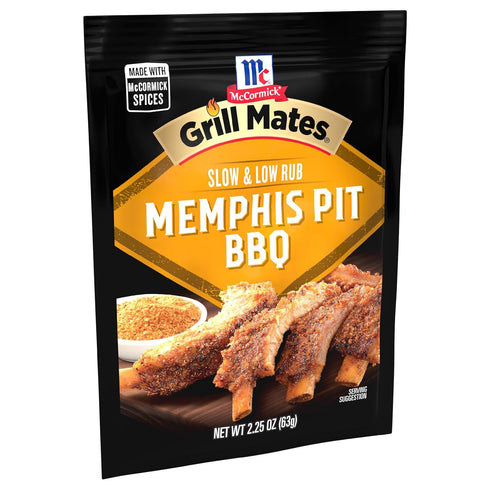 McCormick Grill Mates Slow & Low Memphis Pit BBQ Rub, 2.25 oz (Pack of 10)...
