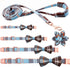 Plaid Dog Collar Leash Set Bow Tie Adjustable Cute Puppy Collar with Durable Metal Buckle Girls Boys Dog Collar for Small Medium Large Dogs Blue-M...