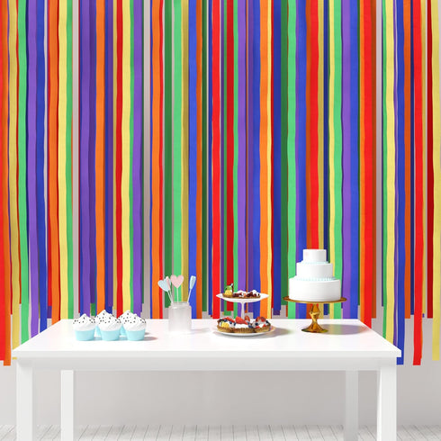HOUSE OF PARTY OG Rainbow Crepe Paper Streamers 6 Crepe Paper Rolls 492ft (1.8 Inch x 82 Ft/Roll) - Pack of Red, Orange, Yellow, Green, Blue, Purp...