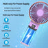 Handheld Fan, Portable Fan, 4000mAh USB Rechargeable Personal Fan, 180° Foldable Mini Desk Fan, 6 Wind Speed, LCD Digital Display, Lanyard as Neck...