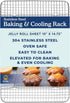Ultra Cuisine Stainless Steel Baking Rack - 10x14.75 inch Jelly Roll Pan Rack - Grill Rack - Baking Sheet - Oven Safe - Dishwasher Safe - Heavy Du...