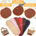 4 Pcs PU Leather Bag Bottom Shaper with Holes for DIY Bag Crochet, Atarvana Oval Bag Bottom Shaper Pads 12x4 Inch for DIY Purse Shoulder Bag Handb...