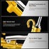 High Volume Industrial Air Blow Gun with Rubber Guard Air Flow Nozzle, Professional Gold Paint Metal Air Blower Gun, Pneumatic Dust Cleaning Tool ...