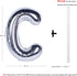 Letter Balloons 40 Inch Giant Jumbo Helium Foil Mylar for Party Decorations Silver C...