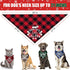 4 Pack Christmas Dog Scarves - Plaid Triangle Bandanas for Small to Large Dogs and Cats - Holiday Pet Accessories Gift Set...