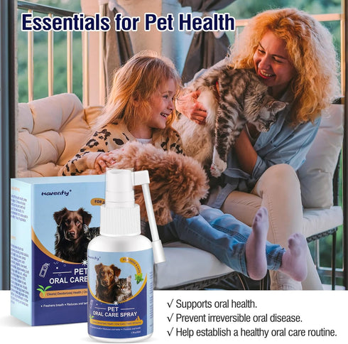 Dog Breath Spray for Bad Breath, Dog Teeth Cleaning Spray for Pet Dental Care,Dogs and Cats Plaque and Tartar Remover,Pet Friendly, Great for Pet ...