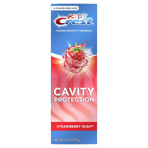 Crest Kid's Cavity Protection Fluoride Toothpaste Rush, Strawberry, 4.2 Ounce...