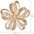 Nicole Miller Gold Twisted Petals Flower Crystal Rhinestones Brooch...