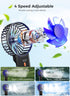 JZCreater Mini Handheld Fan,Portable Hand Held Fan, 15H Cooling Fan, Quiet 4 Speed, USB Rechargeable Battery Operated Desk Fan, Small Folding Elec...