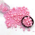 Weraru Edible Pink Pearl Sugar Sprinkles Candy Mixing Size Baking Edible Cake Decorations Cupcake Toppers Cookie Decorating Celebrations Wedding S...
