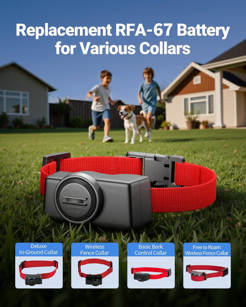 EBL RFA-67 RFA-67D-11 6 Volt Pet Collar Replacement Batteries 10 Pack, Ultra Long-Lasting & Waterproof Compatible with PetSafe 6V Lithium Battery ...
