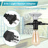 Feekoon 2 Pcs 3 Prong Light Socket Adapter, E26 Light Bulb Outlet Adapter, Polarized Light Socket to Plug Adapter, Light Bulb to 2/3 Prong Outlet ...