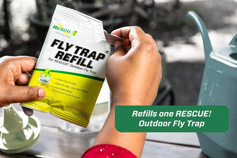RESCUE! Reusable Fly Trap Refill – Outdoor Use - 4 Pack...