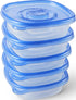Glad Food Storage Containers for Everyday Use, Medium Square - Standard Meal Container Holds up to Twenty-Five Ounces, Blue, 25 oz - 5 Count...