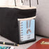 Canvas Bedside Storage Hanging Organizer for Dorm Bunk Bed Rails, Black Container for Tablet, Magazine, and Essentials, 11.81 X 7.48 X 5.11 Inches...