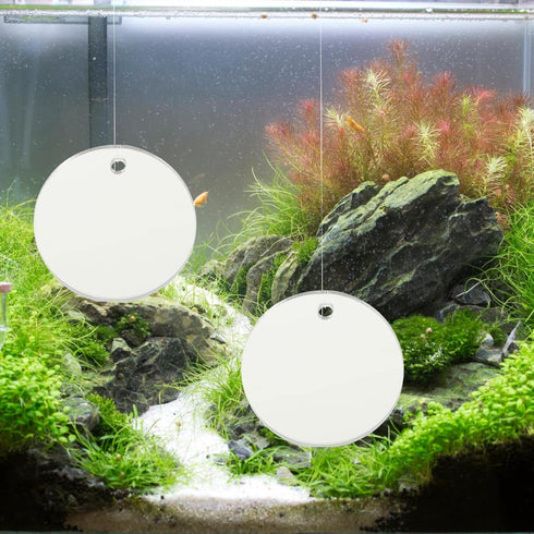 ULTECHNOVO 4Pcs Betta Fish Mirrors Betta Exercise Mirror for Fish Tank Circle Exercise Mirror with Floating Ball for Aquarium Fish Tank -5cm...