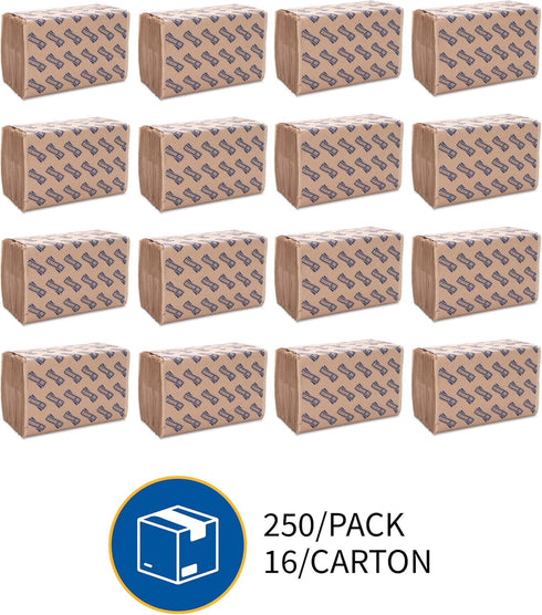 Genuine Joe GJO21040 Multifold Natural Towels, 9.25" x 9.40",Packaging may vary, Pack of 4000...