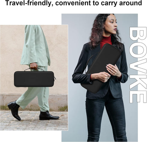 BOVKE Hard Carrying Case Compatible with Logitech POP Keys Mechanical Wireless Keyboard and POP Wireless Mouse Combo, Mesh Zipper Bag for Cables, ...
