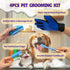 Dog Bath Grooming Kit: Silicone Dog Bathing Shampoo Brush, Pet Shedding Massage Glove, Double-Sided Pet Toothbrushes - Rubber Bath Brush for Long ...