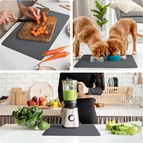 GRANNY SAYS Dish Drying Mat for Kitchen Counter, Coffee Bar Mat for Countertops, Super Absorbent Drying Mat Fit Under Coffee Maker, Coffee Accesso...