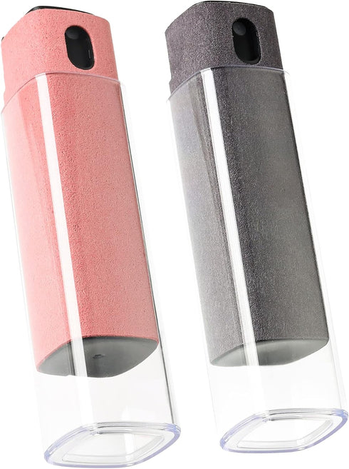 2 Pcs Screen Cleaner Kit, 3-in-1 Touchscreen Mist Cleaner Spray Bottle Tool & Microfiber Cloth for Phone/Laptop/Tablet/TV/Monitor/Car Screens(Pink...