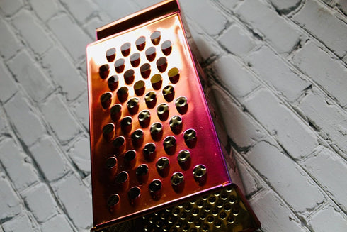 Large Stainless Steel 4 Sides Grater Slicer with Handle, Multifunctional Cutter Planing for Ginger, Garlic, Cucumbers, Carrots, Cheese, Potato, Er...