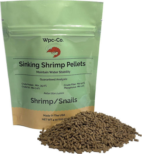 Aquarium Shrimp Food - Sinking Pellets for Aquatic Shrimp, Snail, Bottom Feeders - Complete Nutrition for Tropical Shrimp and Other Invertebrates...