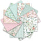 Whaline 12Pcs Spring Cotton Fabric Bundles 10 x 10 Inch Floral Greenery Printed Fat Quarters Pink Green Retro Quilting Patchwork for DIY Handmade ...