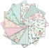 Whaline 12Pcs Spring Cotton Fabric Bundles 10 x 10 Inch Floral Greenery Printed Fat Quarters Pink Green Retro Quilting Patchwork for DIY Handmade ...