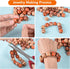 Housweety 100 Mixed Painted Drum Wood Spacer Beads 17x16mm, Round Loose Bulk for Braids, African Beads for Hair, Jewelry Making, Craft DIY, Macram...