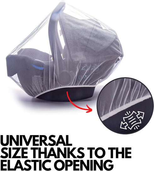 Baby Mosquito Net for Strollers, Mosquito Netting for Baby Strollers, Bassinets, Car Seats, Cradles, Playyards, and Mini Cribs. Durable and Breath...