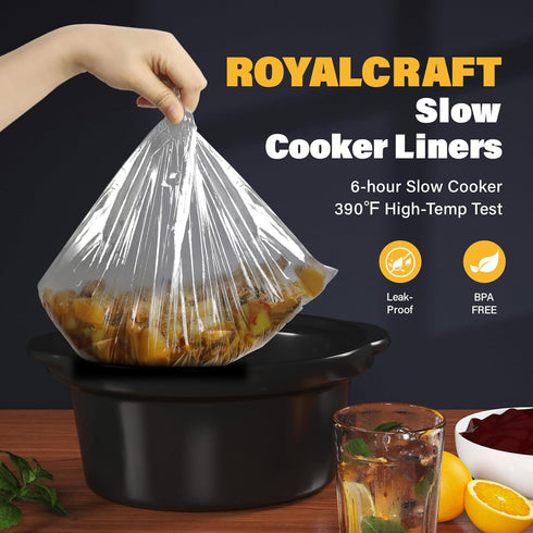 Sunvivi Slow Cooker Liners, Disposable Cooking Bags Large Size Pot Liners Fit 1QT to 4QT,Suitable for Oval & Round Pot 10 Count...