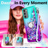 NGB Designed for Samsung Galaxy Note 20 & Note 20 5G Case, Aqua/Purple | Glitter Liquid Sparkle Cute Cover for Women Girls Kids | with Screen Prot...