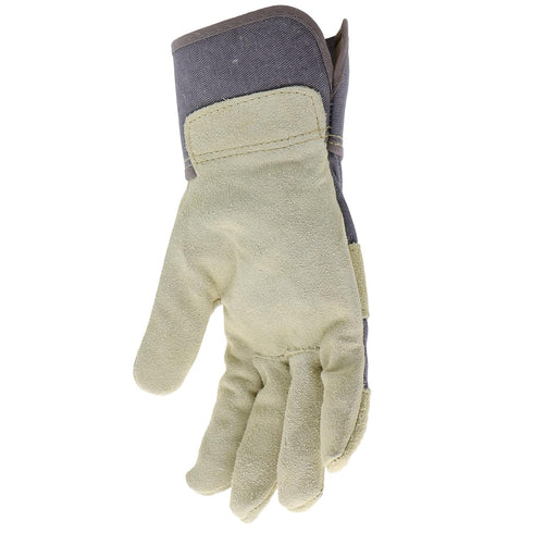 BOSS (B71001-WML) Women's Guard Split Cowhide Leather Palm Work Gloves, Extended Safety Cuff,Medium/Large, Blue/Cream...